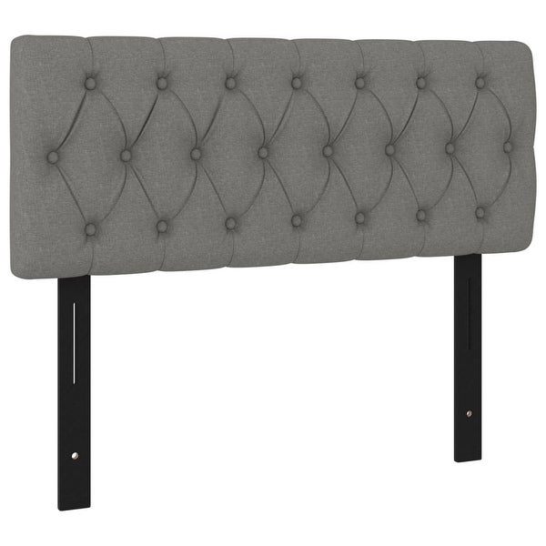 vidaXL Headboards 2 pcs Dark/Light Gray Fabric - - 37421114