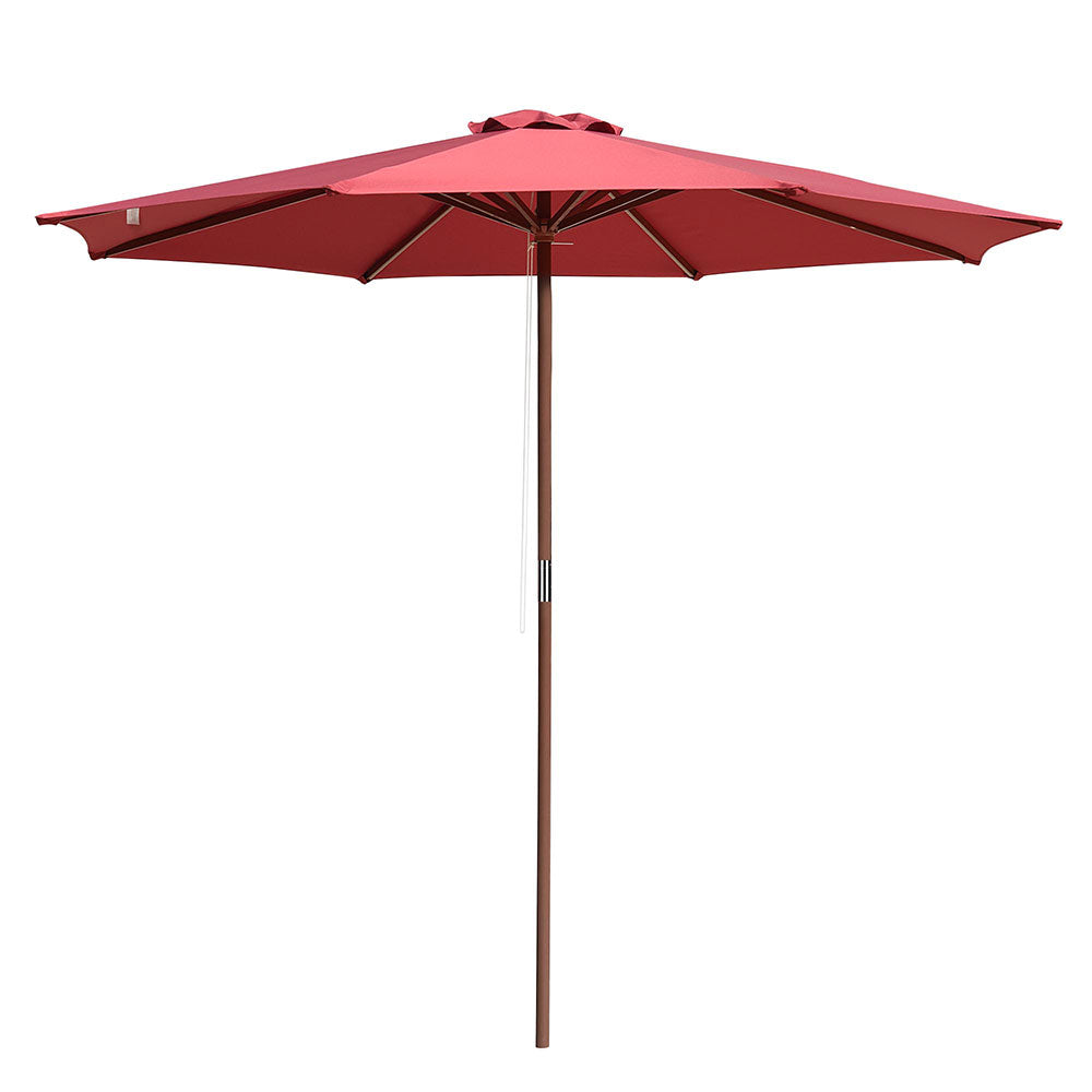 Yescom 9ft Patio Wood Market Umbrella Multiple Colors