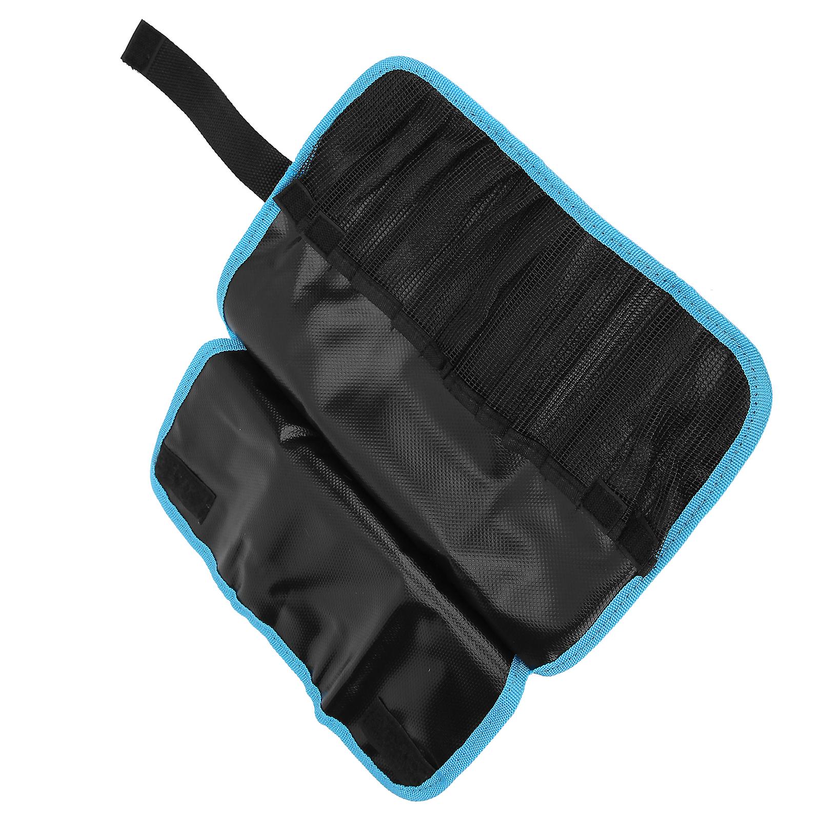 Lure Iron Plate Fish Storage Bag Reel Type Iron Plate Bag Waterproof Convenient Foldableblue Border