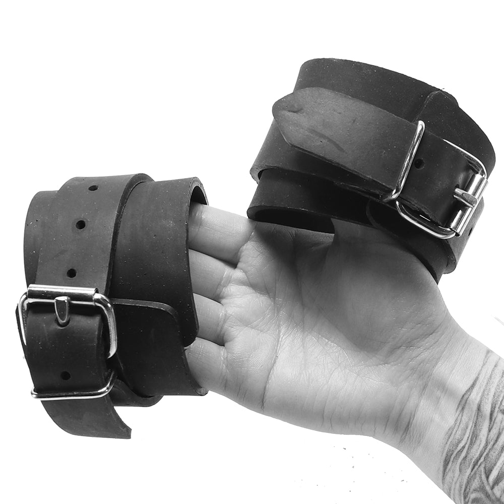 Rubber Wrist Cuffs in Black