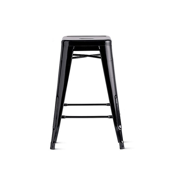 Black Metal Stool 26