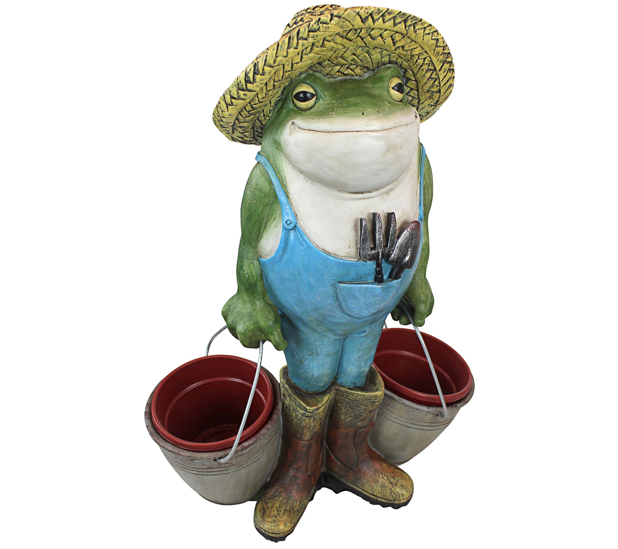 Design Toscano Buckets The Garden Frog Statue and Planter