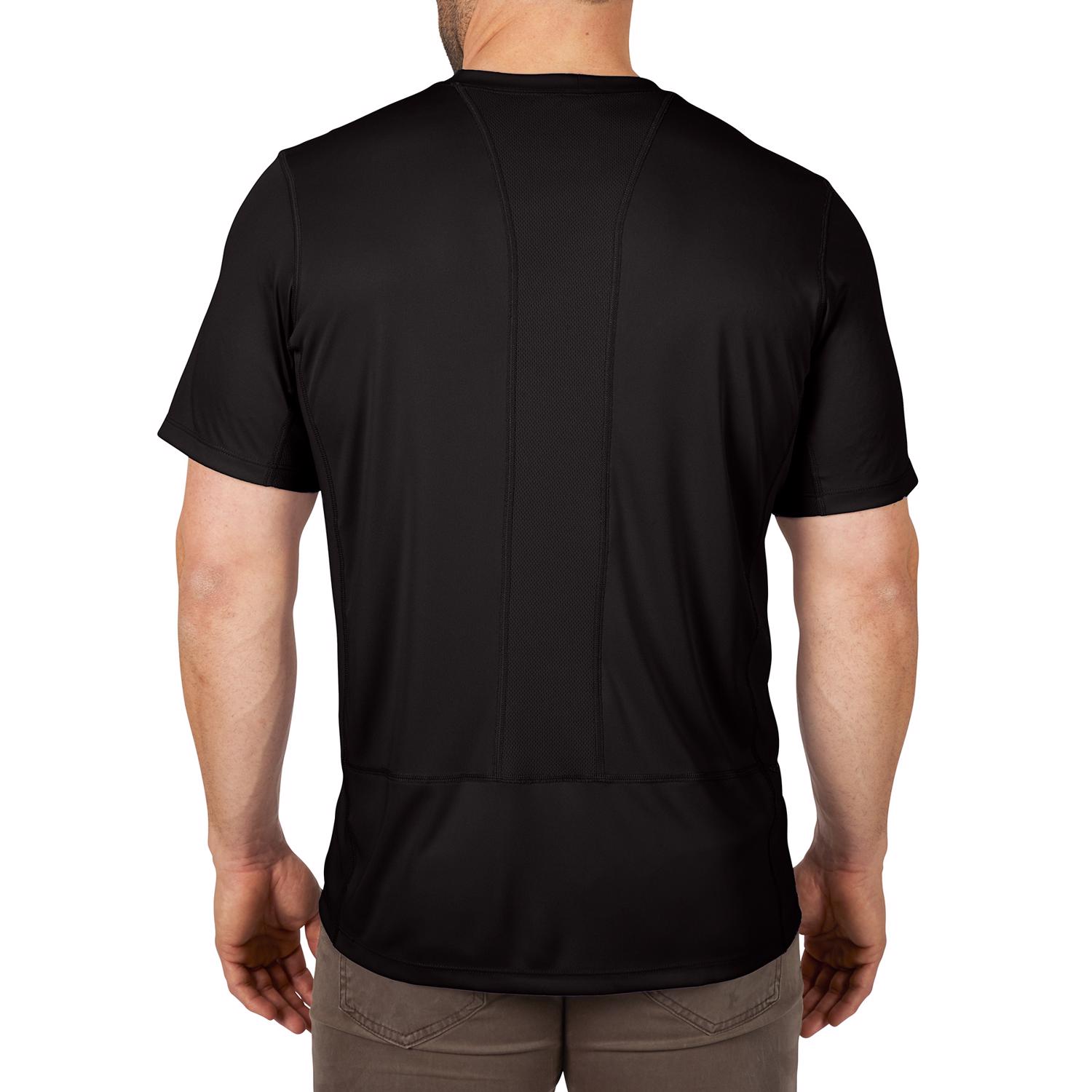 MW Workskin XXL Short Sleeve Men\u0027s Crew Neck Black Lightweight Performance Tee Shirt