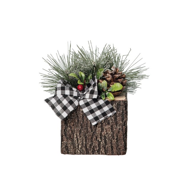 X 4 quot Wood With Berry Centerpiece