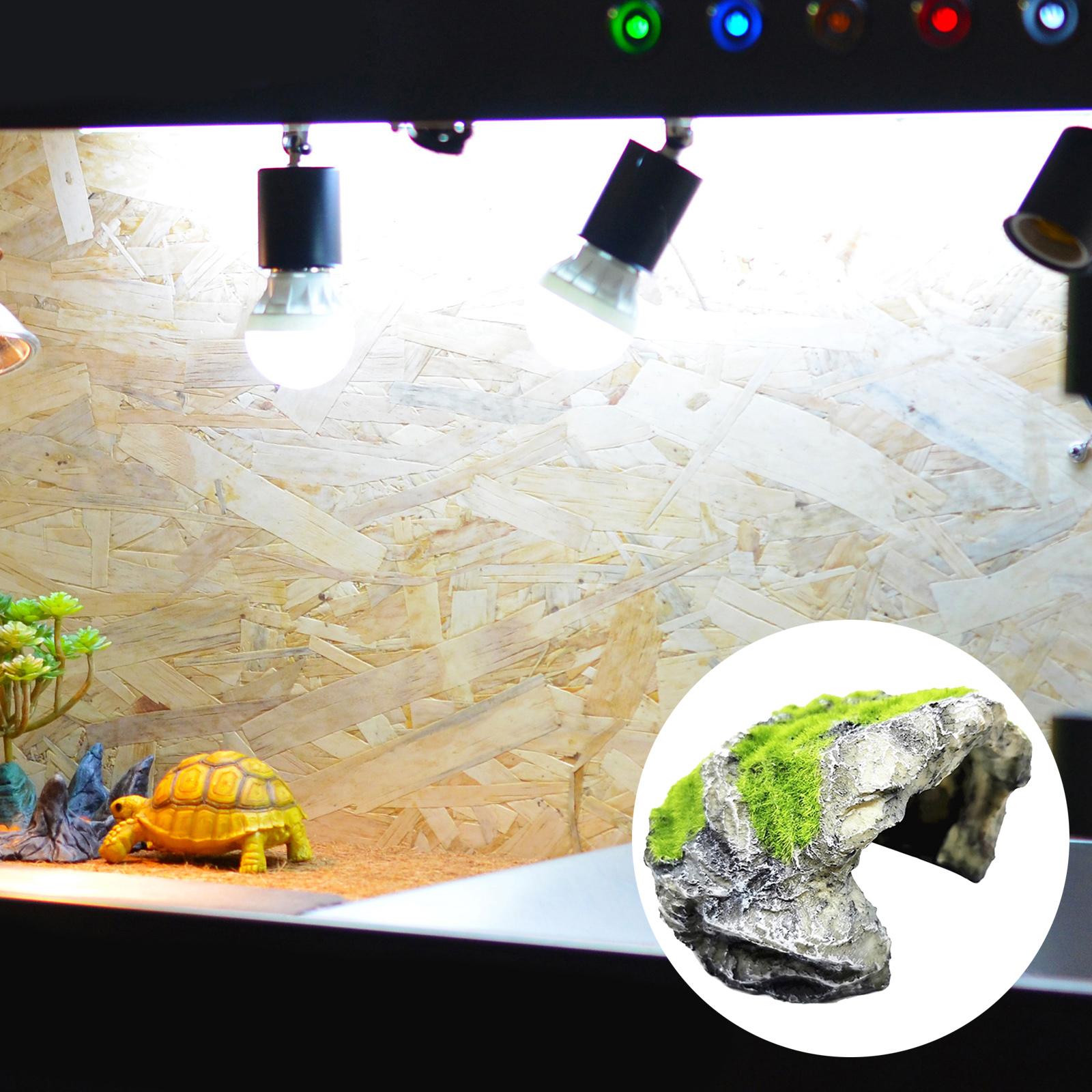 Reptile Hide Cave Habitat Terrarium Landscape Decoration G