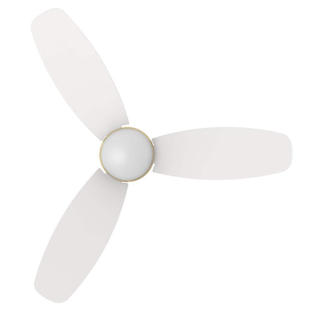 CARRO Bretton 48 in Integrated LED IndoorOutdoor White Smart Ceiling Fan with Light and Remote Works with AlexaGoogle Home