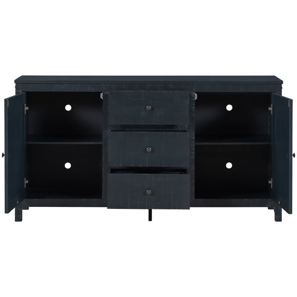 Buffet Cabinet with 2 Storage Cabinets Adjustable Shelves and 3 Drawers