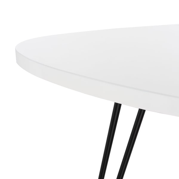 SAFAVIEH Mid-Century Wynton White/ Black Lacquer Modern End Table - 27