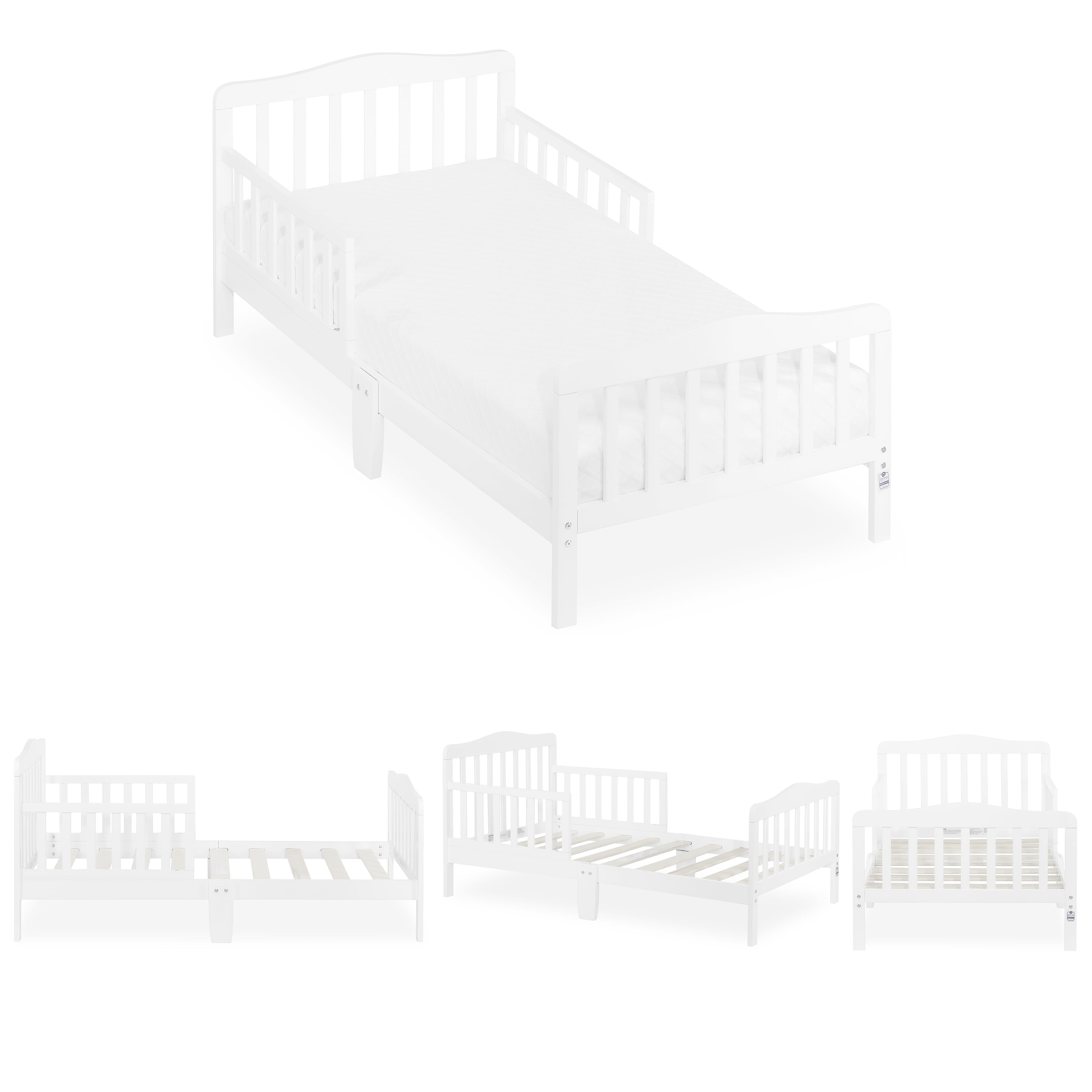 Classic Design Toddler Bed, White