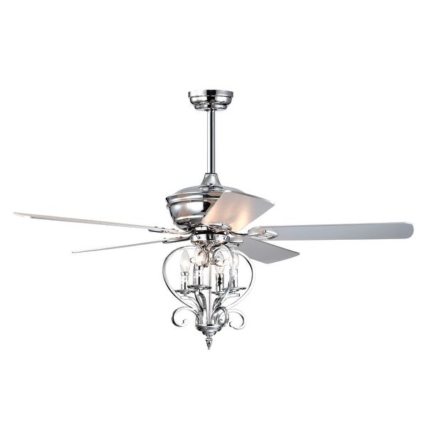 Kayla 52 Inch Chrome Candle Light Ceiling Fan with Remote Shopping - The Best Deals on Ceiling Fans | 39853370