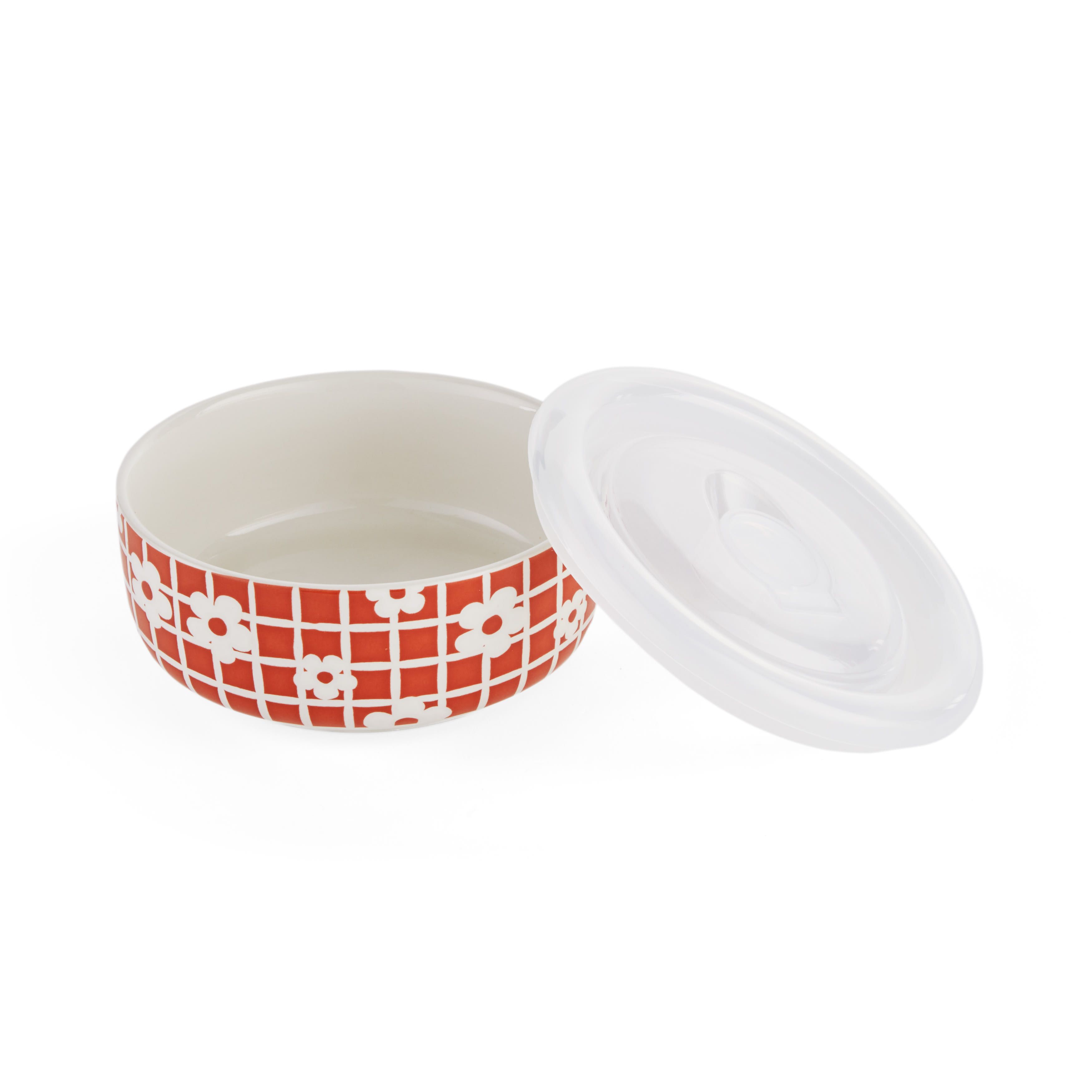 EveryYay Retro Joy Microwavable Bowl with Lid for Cats， Medium