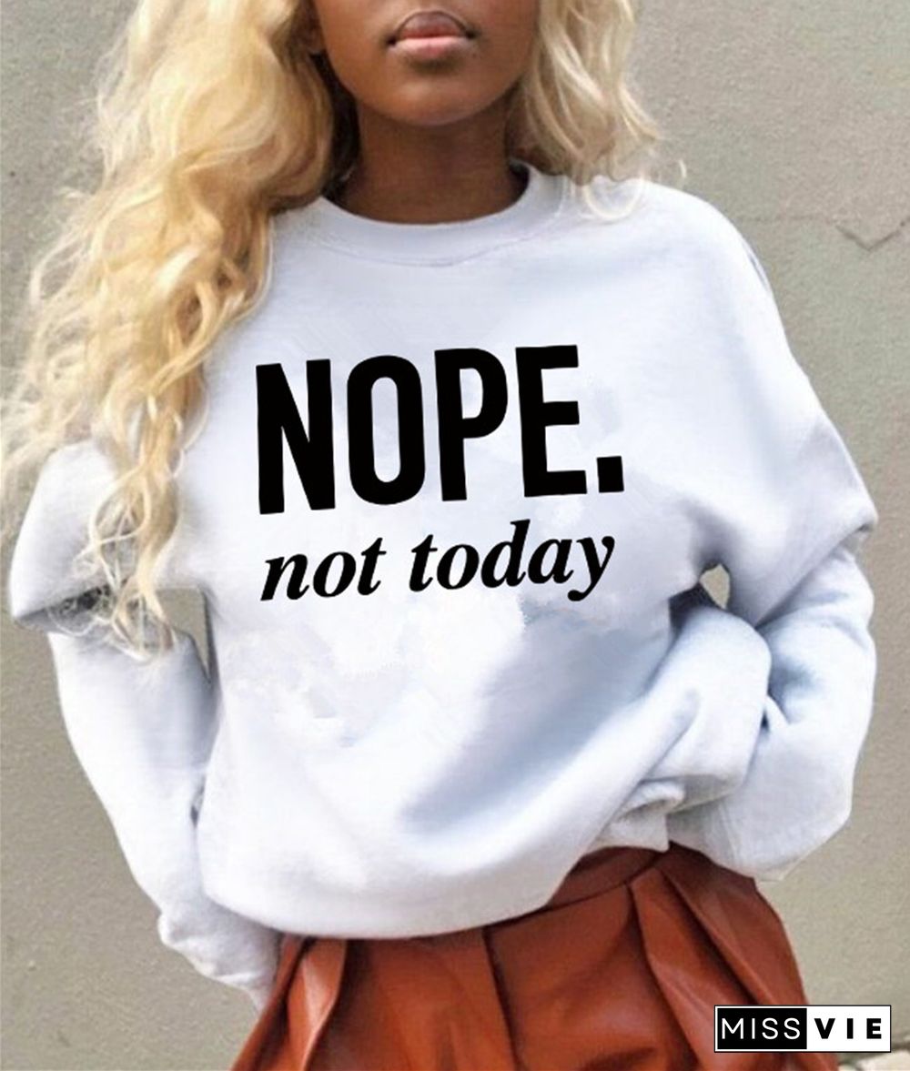 Letter Print Loose Casual Streetwear Sweatshirts