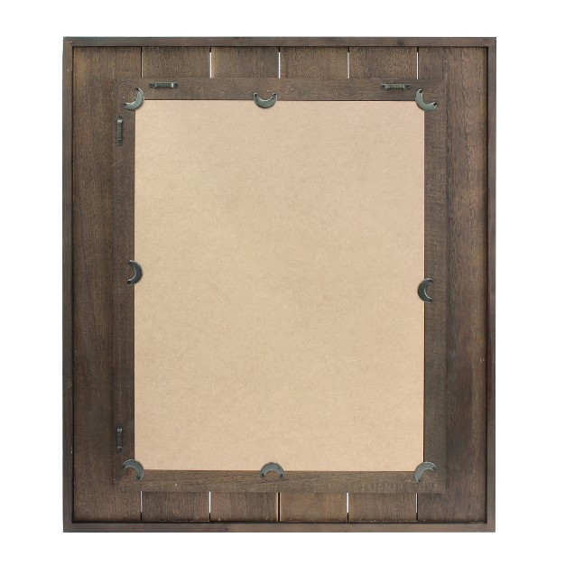 X 24 quot Rectangle Natural Wood Plank Mirror Brown Stonebriar Collection