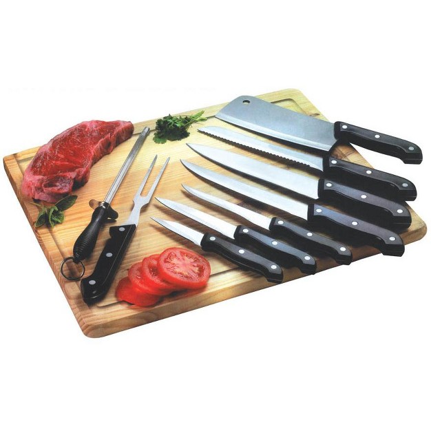 Home Basics 10 Piece Knife Set With Cutting Board