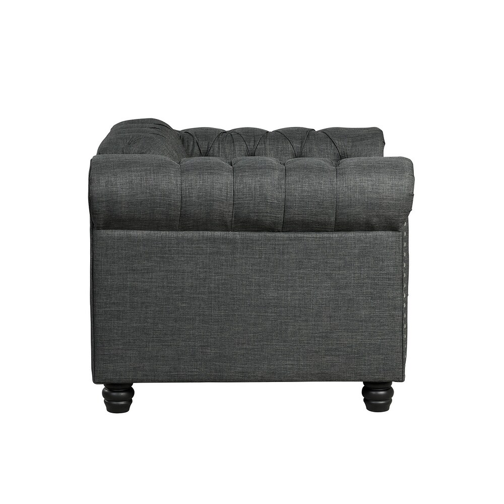 Morden Fort Tufted Upholstered Chesterfield Armchair