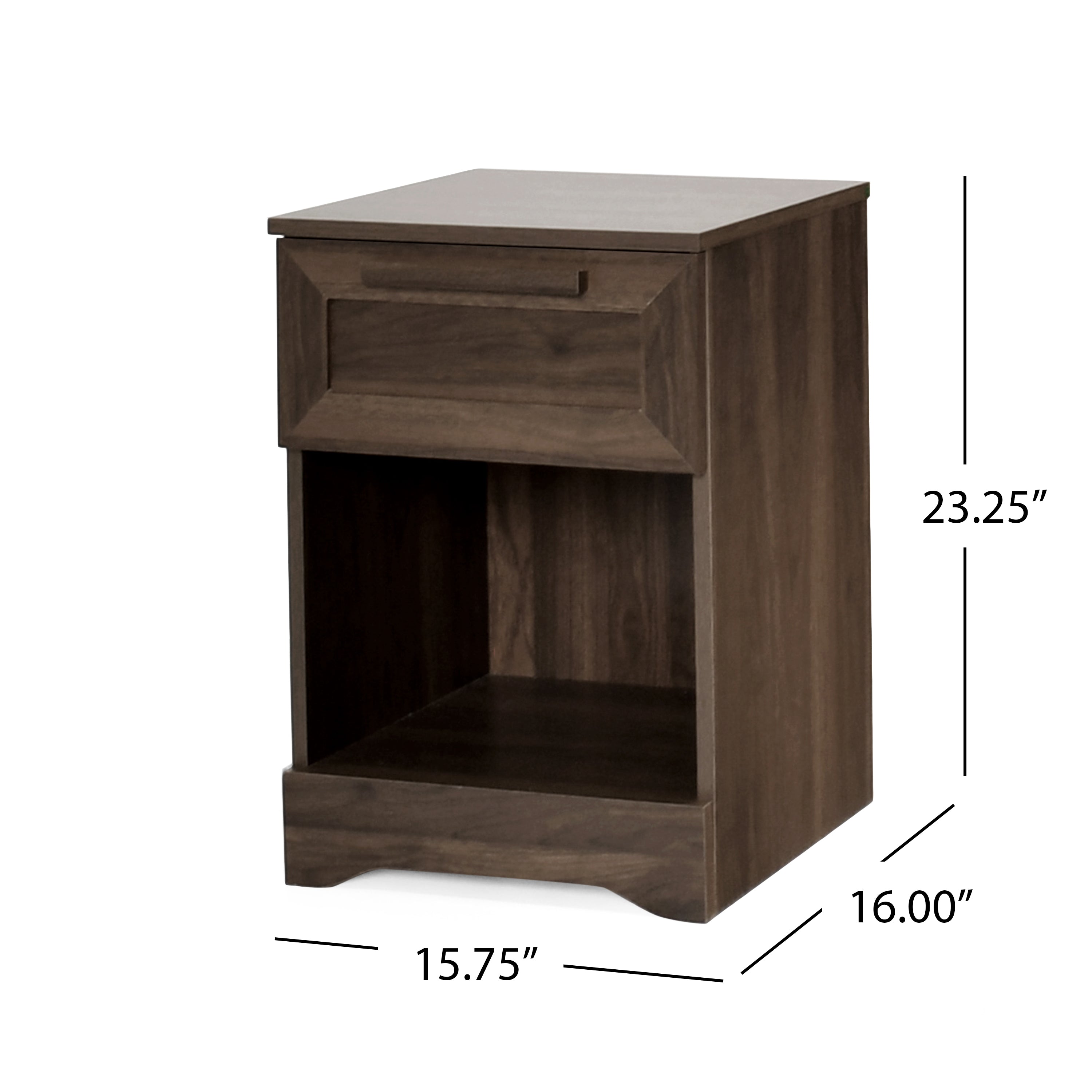 Broxon Rustic 1 Drawer Nightstand