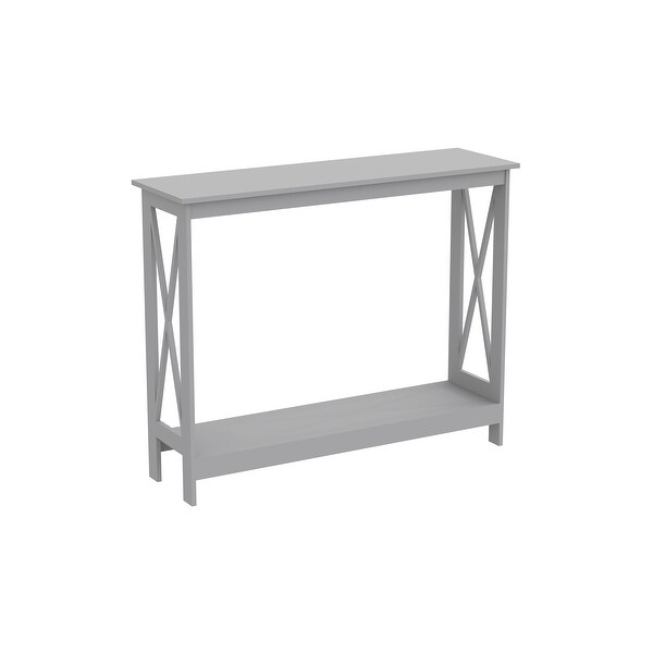 Console Table 39.5L Light Grey 1 Shelf - 39'5' x 11'75' x 31'5'