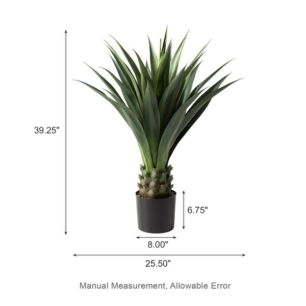 Glitzhome 39H Potted Artificial Spiked Agave Tree With Real Touch