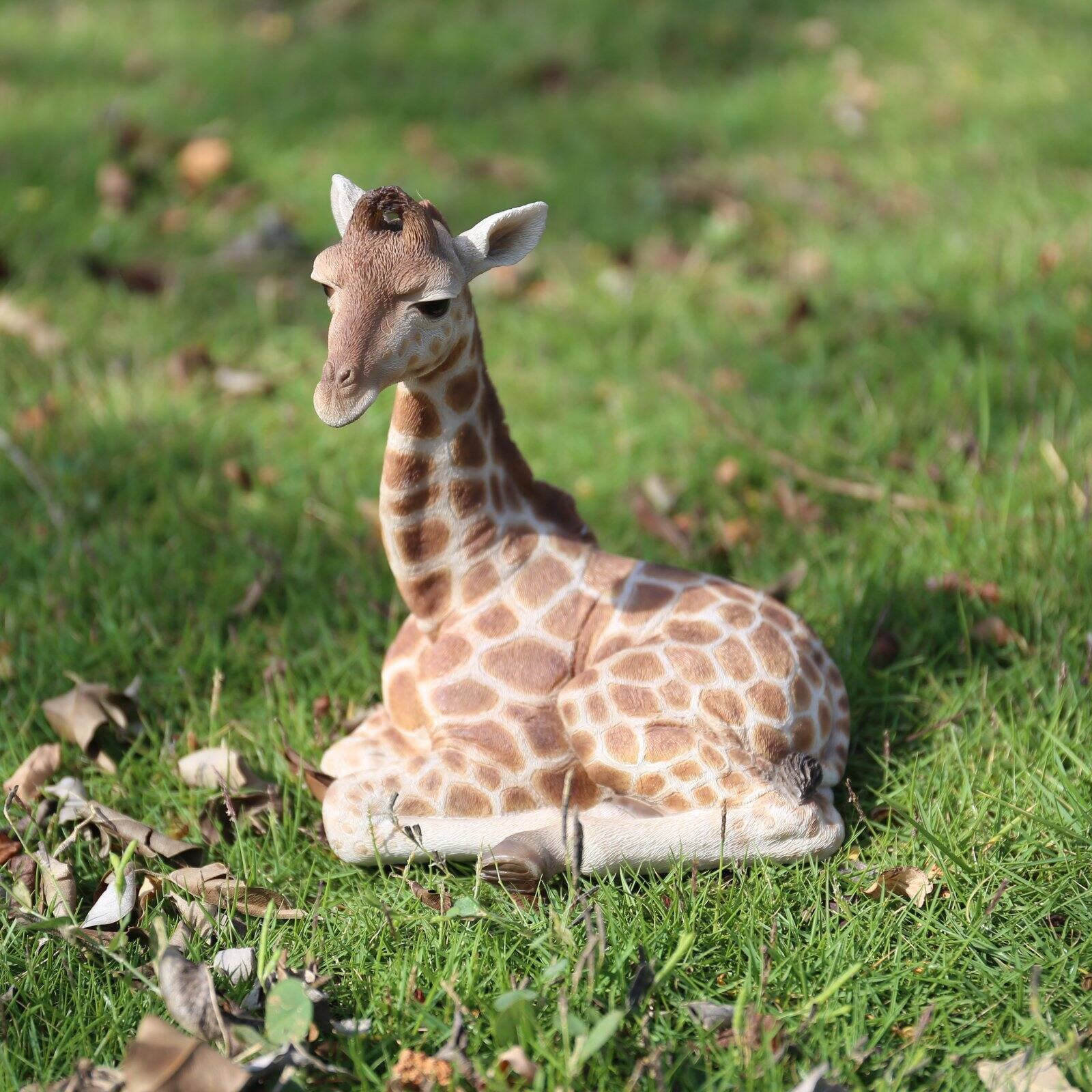 Hi-Line Gift 7" Giraffe Laying Down Garden Statue