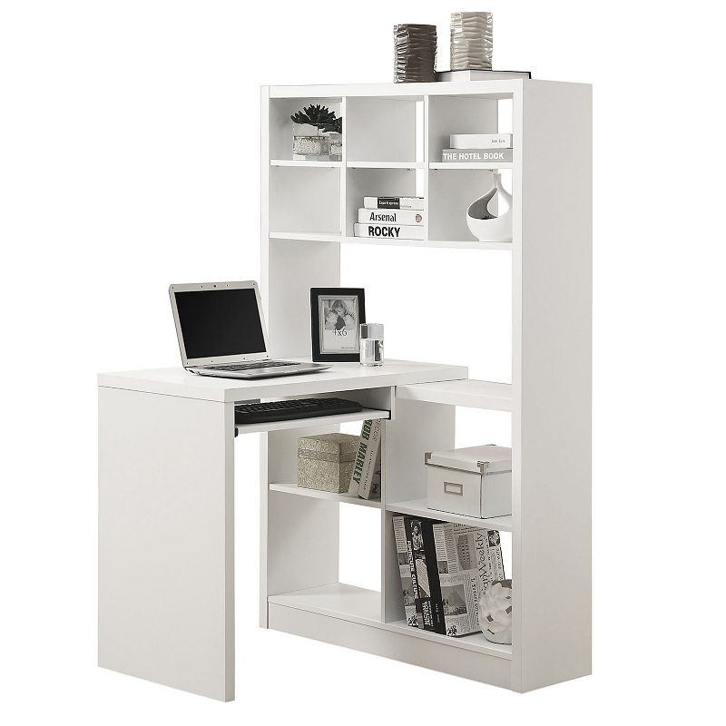 60 White Contemporary Left or Right Corner Computer Desk