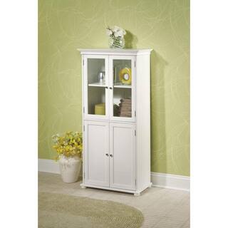 Home Decorators Collection Hampton Harbor 25 in. W x 14 in. D x 52-12 in. H Linen Cabinet in White BF-20191-WH