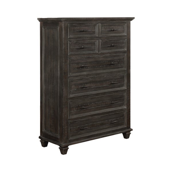 Minton Weathered Carbon 3-piece Storage Bedroom Set with Chest - - 35216444