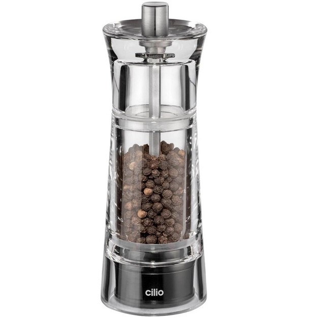 Clear Spice Mill Pepper S s 5 5 quot H 2 quot Dia