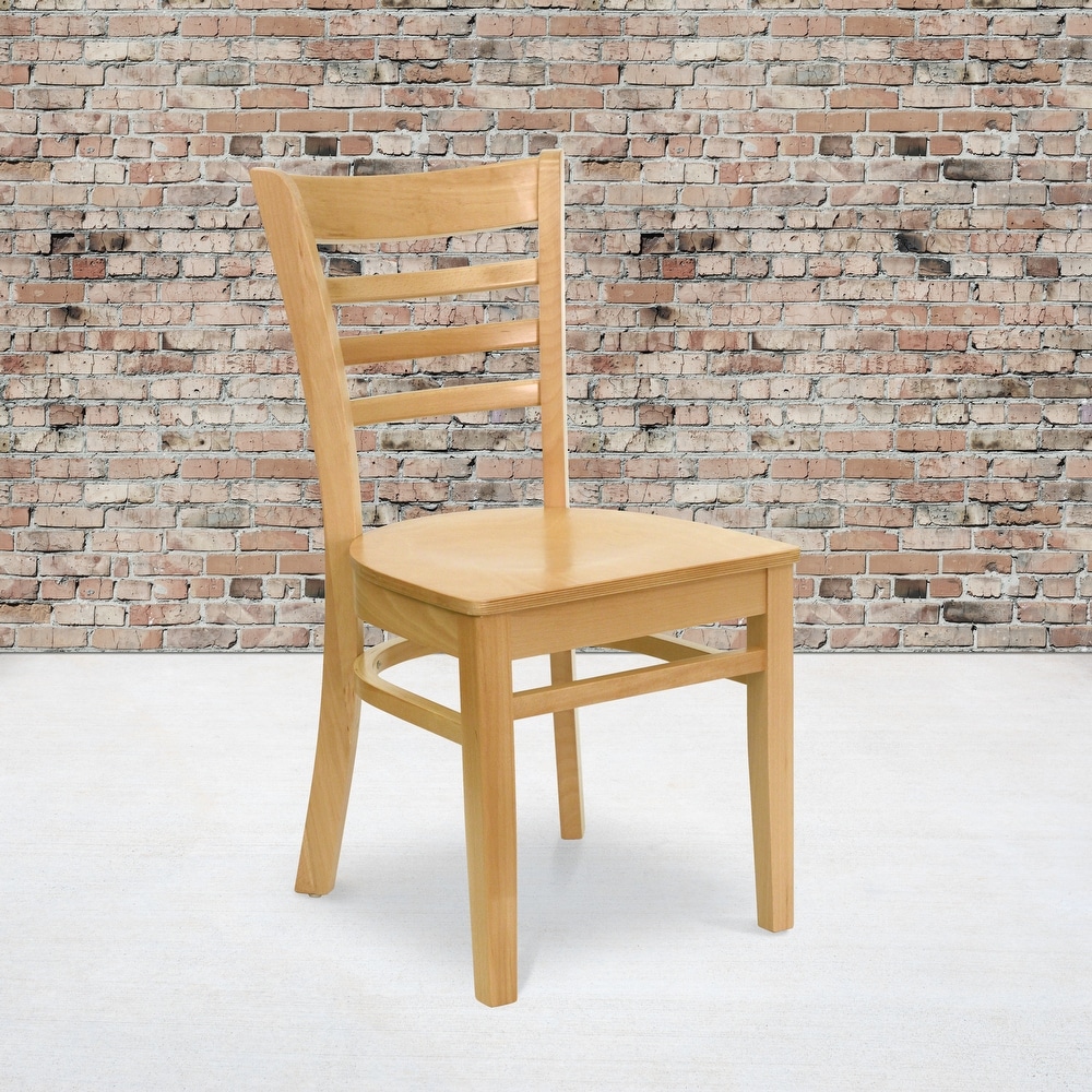 Wooden Ladder Back Restaurant Dining Chair   17.25\