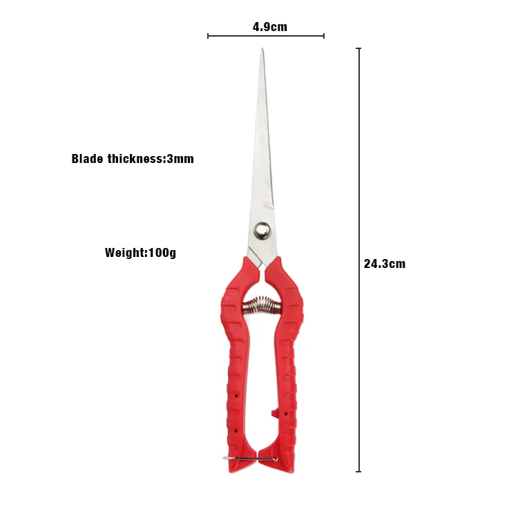 Garden Hand Tools Durable Trimming Scissors With Long Sharp Stainless Steel Blade