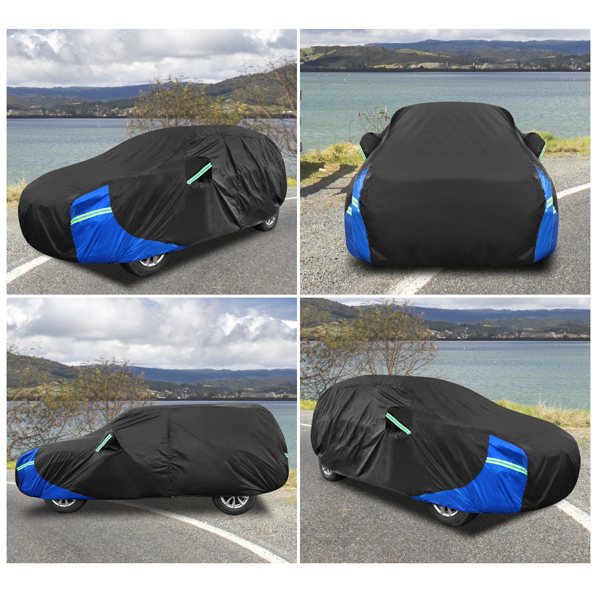 Unique Bargains YL Car Cover All Weather for Car Outdoor Rain Sun Protection Universal Fit for SUV 182