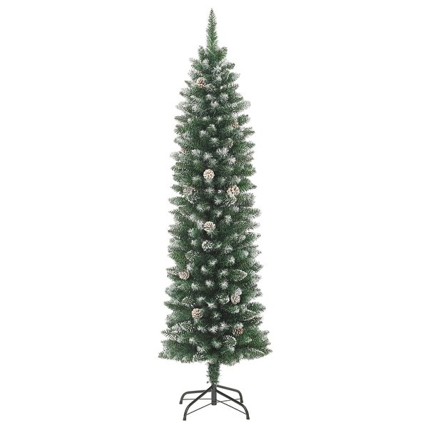 vidaXL Christmas Tree Party Decoration Artificial Slim Tree with Stand PVC