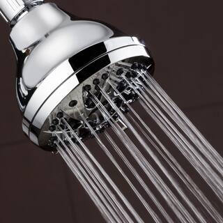 AquaDance 6-Spray 4 in. Single Wall Mount Body spray Fixed Adjustable Shower Head in Chrome 3301