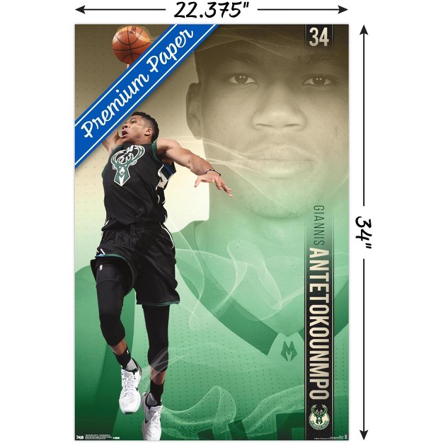 Trends International Nba Milwaukee Bucks Giannis Antetokounmpo 17 Unframed Wall Poster Prints