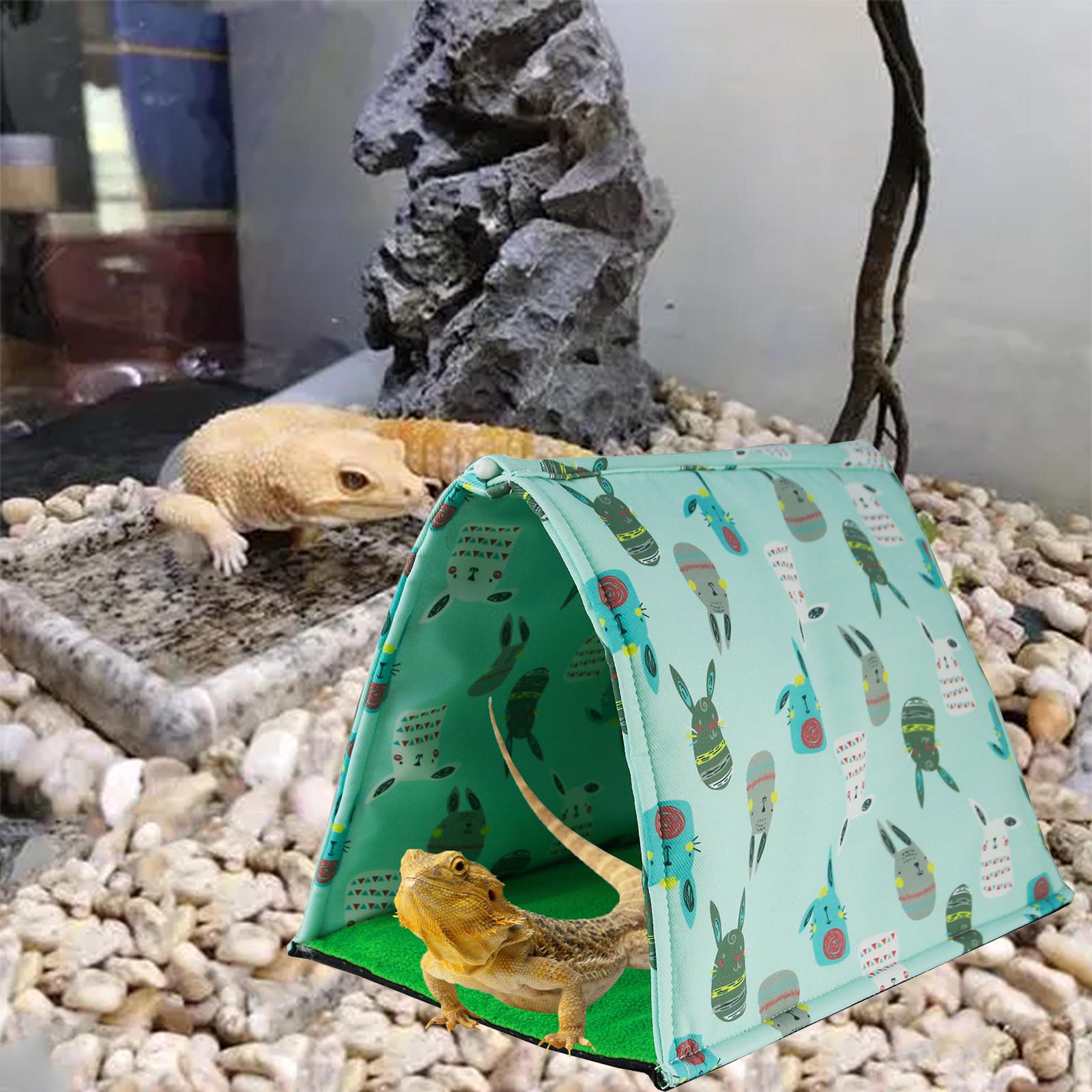 Reptile Hide Bed Terrarium Habitat Decor Little Pet Animals Green Cat