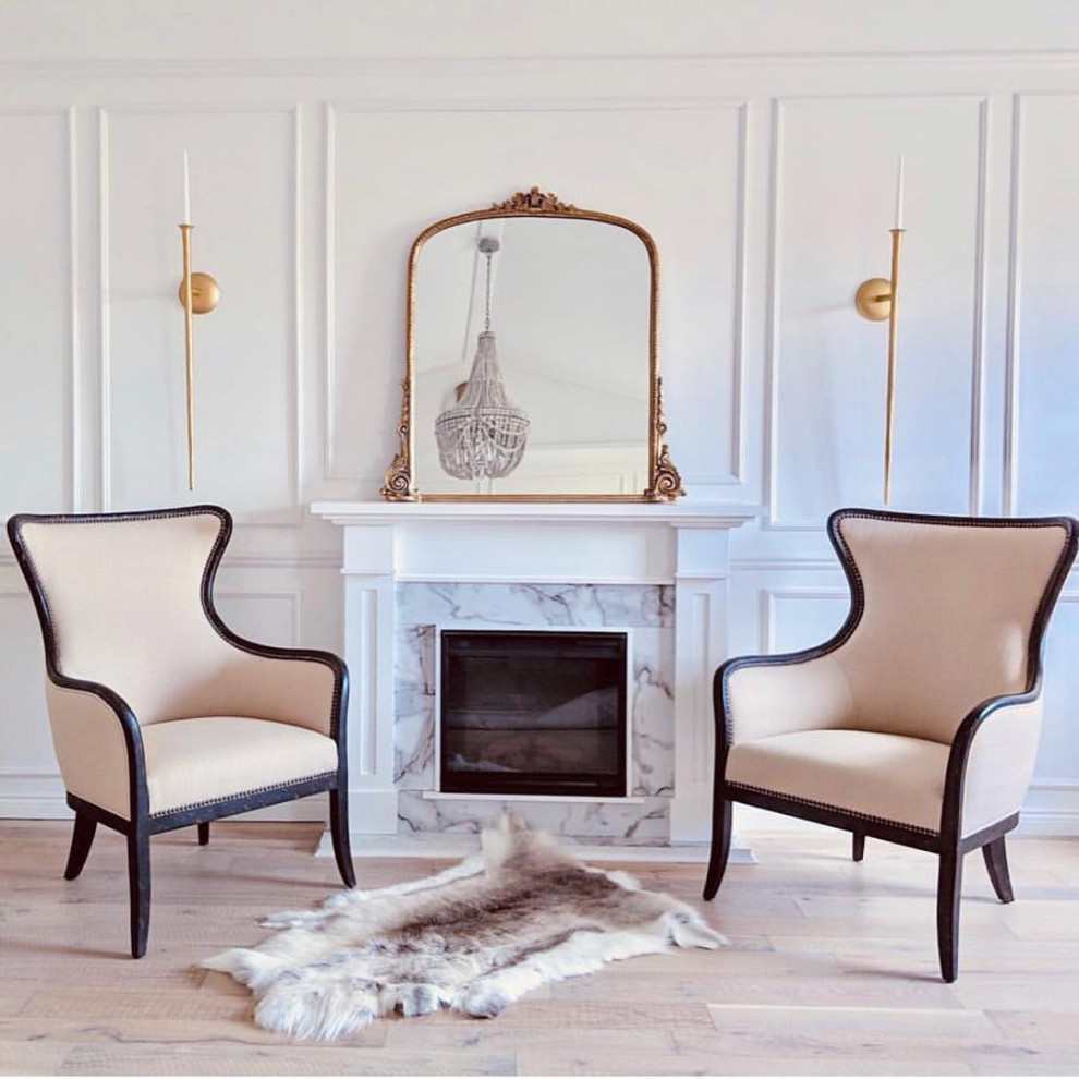 Elegant Black and White Curved Armchair   Transitional   Armchairs And Accent Chairs   by My Swanky Home  Houzz