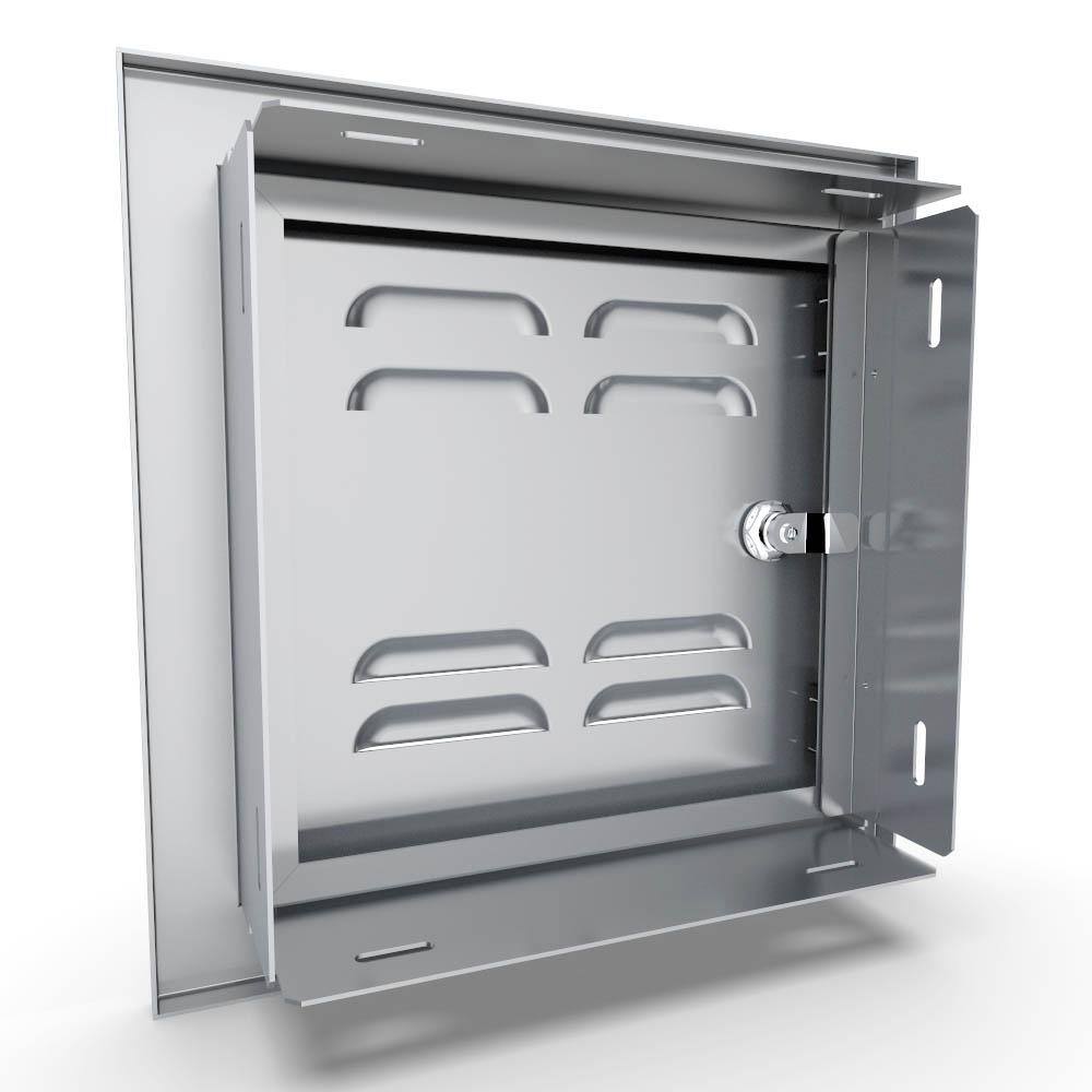 Sunstone Signature Series 12 in. x 12 in. 304 Stainless Steel Right Swing Vented Door BA-VSDR12