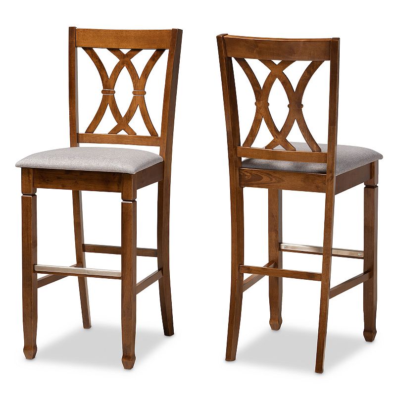 Baxton Studio Calista Bar Stool 2-piece Set