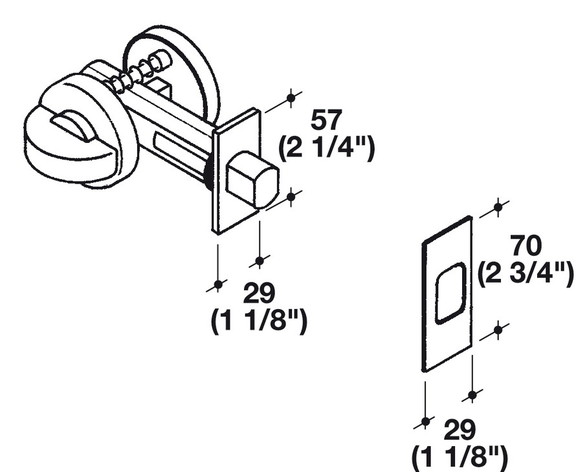 Hafele Tubular Deadbolt  with Turnpiece and Emerge...