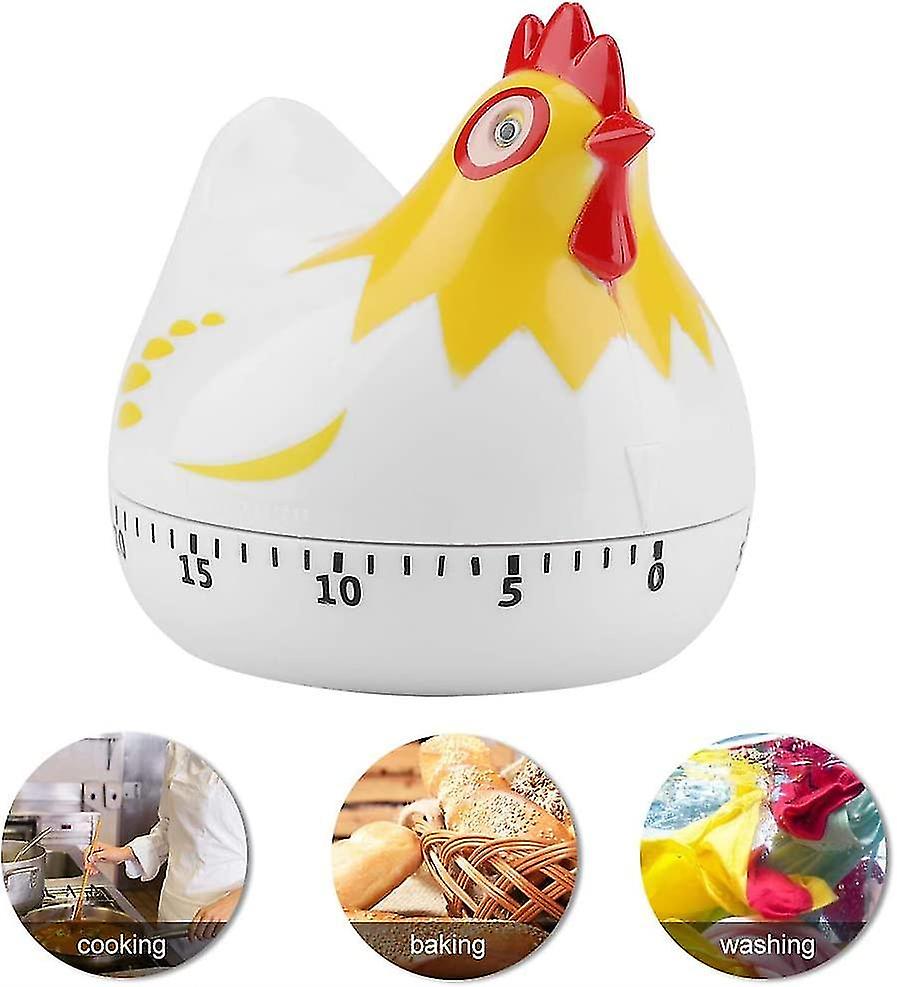 Cartoon Chicken Kitchen Timer， 55-minute Mechanical Rotating Cooking Timer Cute Kitchen Timer Remind