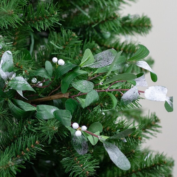 24 White Mistletoe Berries Artificial Christmas Spray