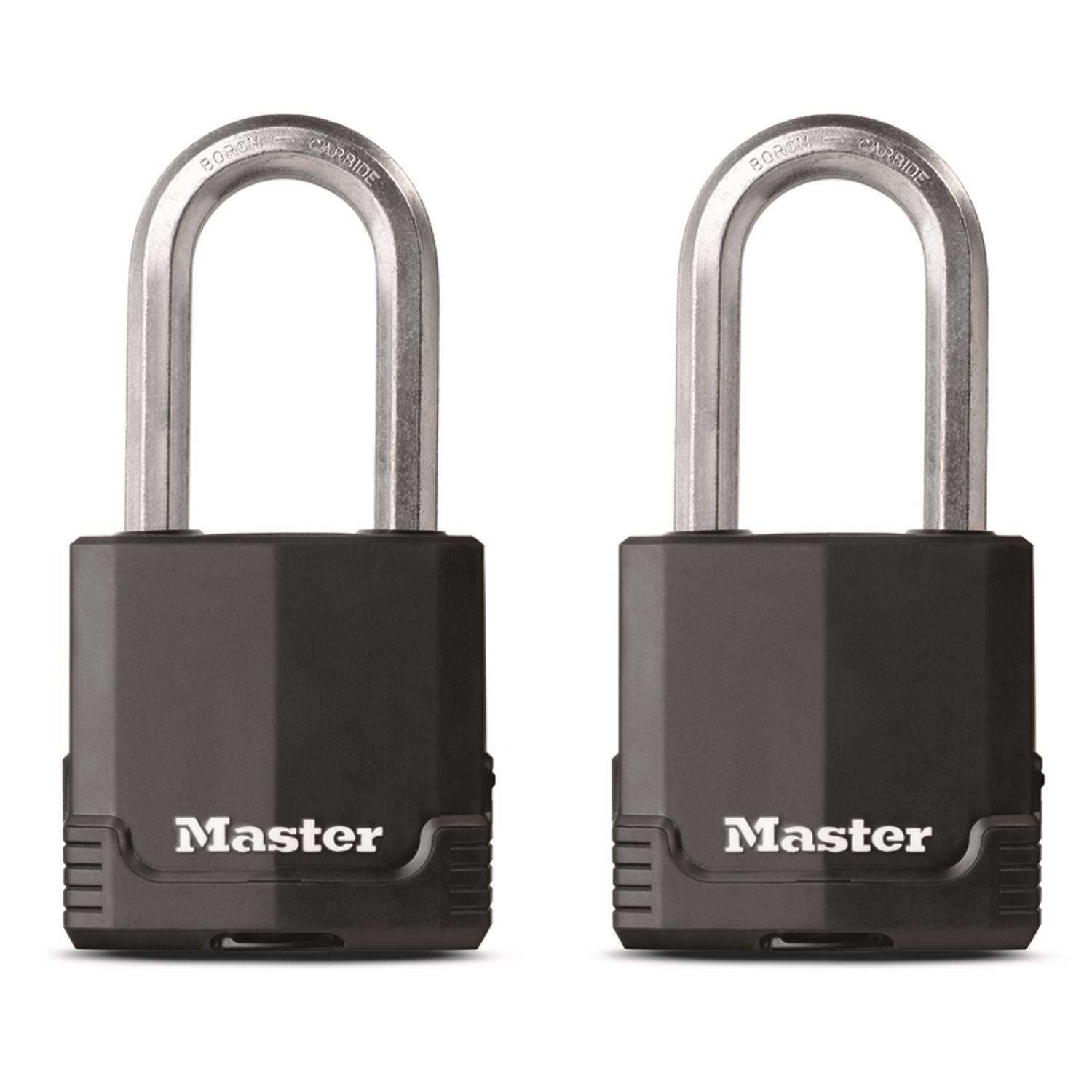 Master Lock 2 in. H X 1-5/16 in. W X 2 in. L Steel Ball Bearing Locking Padlock Keyed Alike