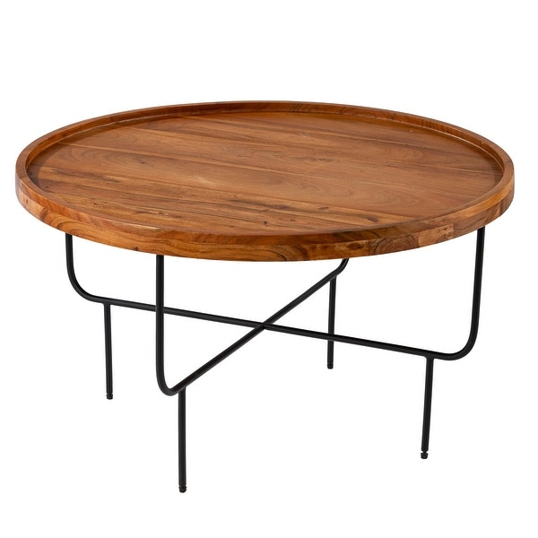 SEI Furniture Marisong Solid Acacia Wood Round Coffee Table