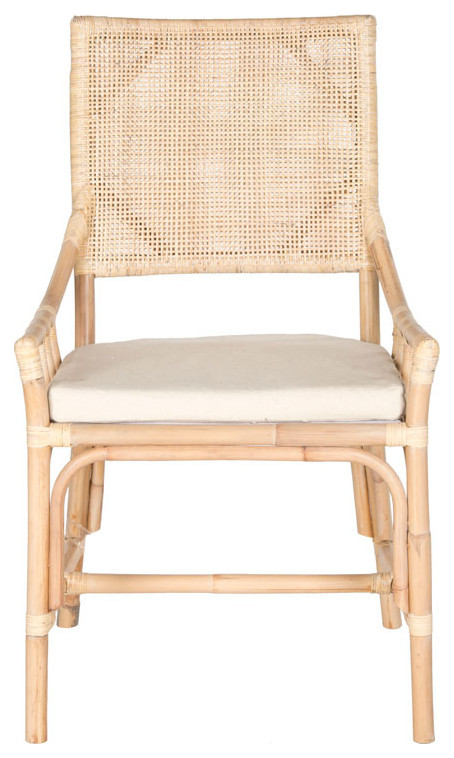 Tonya Rattan Chair Natural Whitewash   Modern   Armchairs And Accent Chairs   by Virgil Stanis Design  Houzz