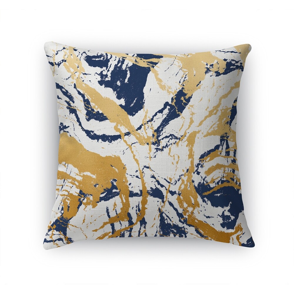 MARBLE NAVY Accent Pillow By Marina Gutierrez