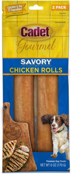 Cadet Gourmet Savory Chicken Rolls Dog Treats， 2 count