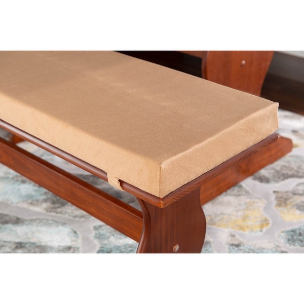 Linon Riki Dining Bench Dark Brown