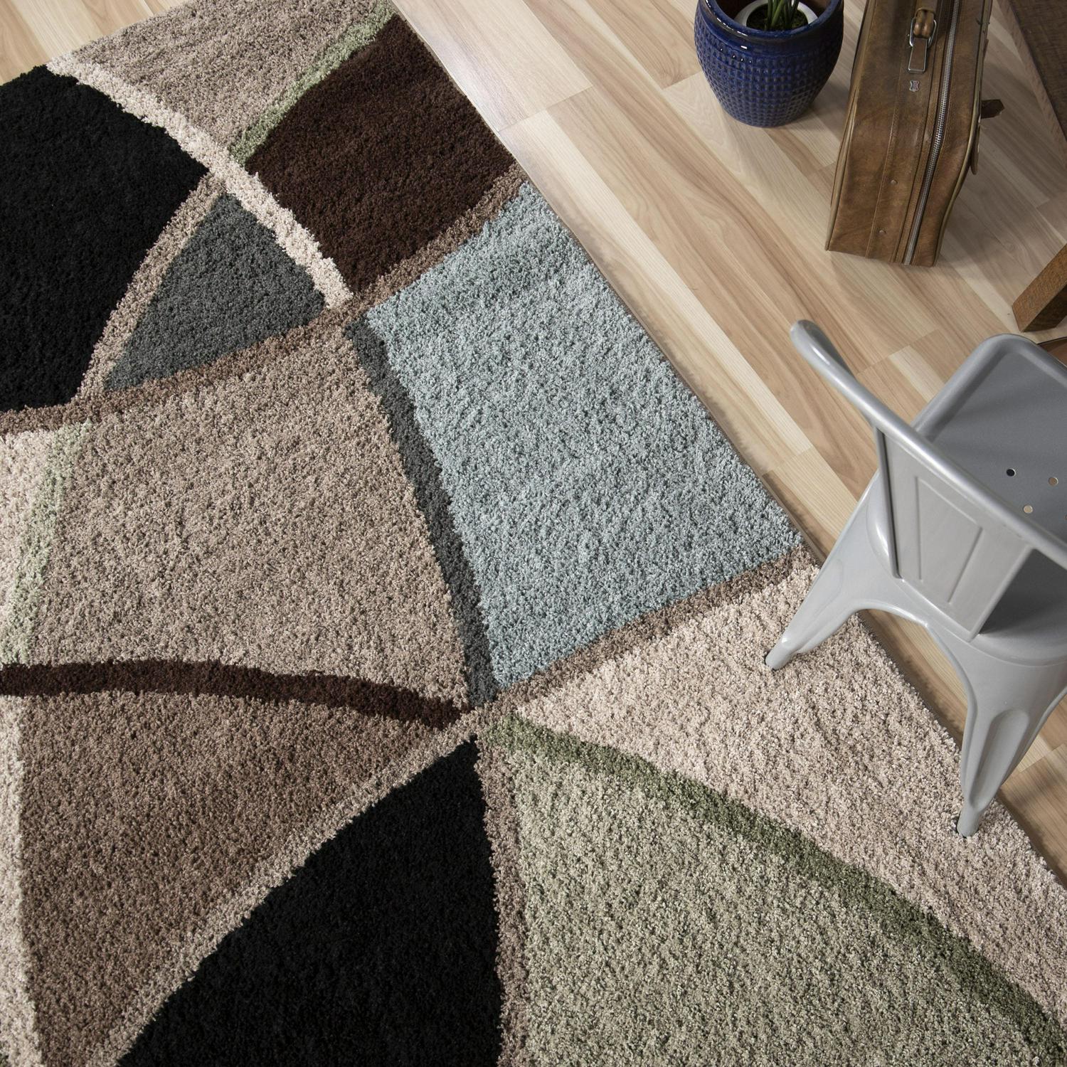 Orian Rugs Abstract Transitional Area Rug， Beige