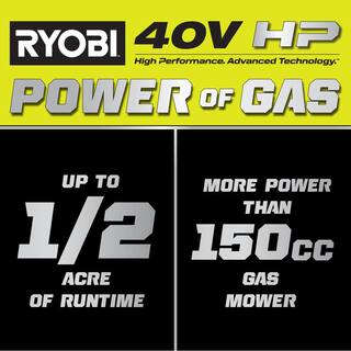 RYOBI 40V HP Brushless 20 in. Cordless Electric Battery Walk Behind Self-Propelled Mower with 6.0 Ah Battery and Charger RY401180