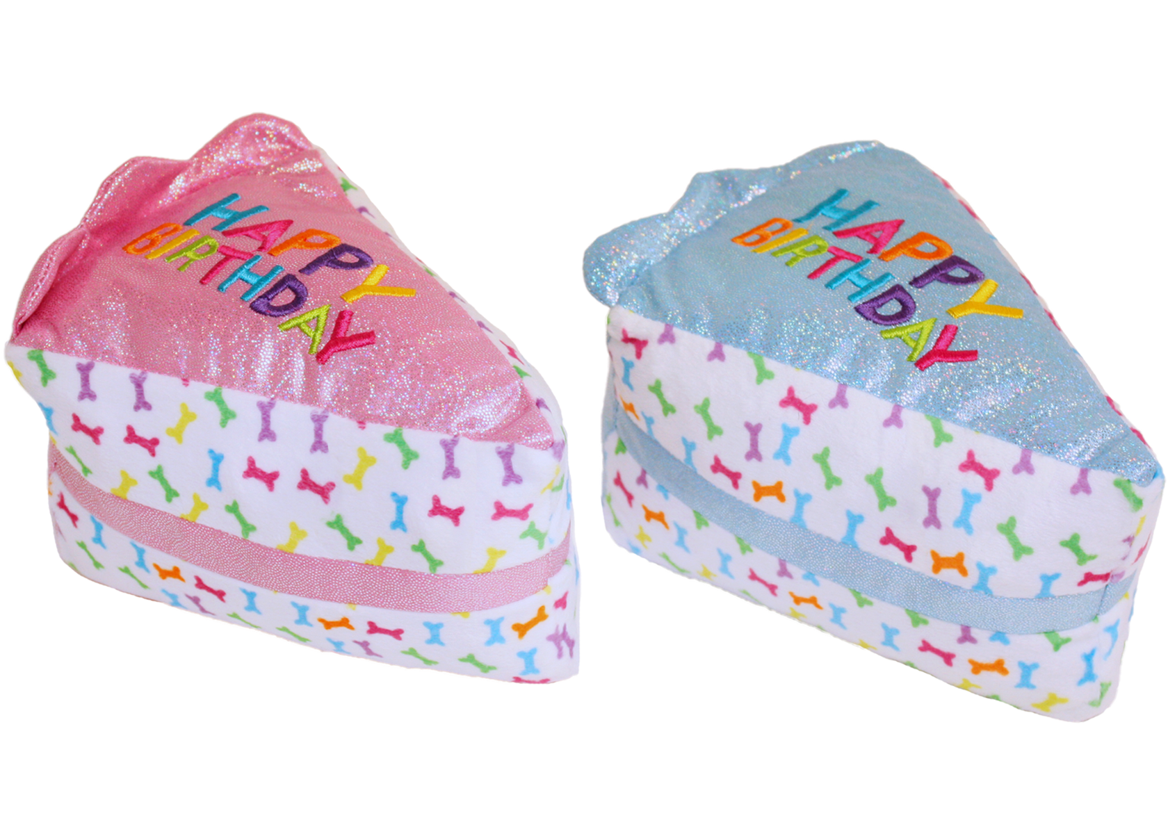 multipet 6 Birthday Cake Slice Dog Toy