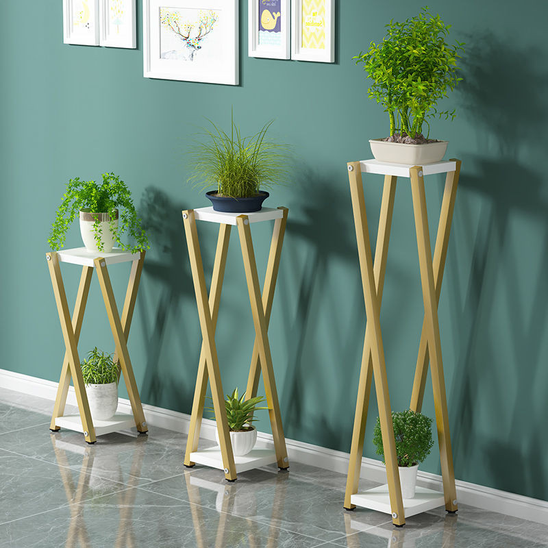 Multi Layer Golden Flower Plant Shelves for Living Room  Balcony   Contemporary   Plant Stands And Telephone Tables   by Miron Demid LLC  Houzz